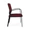 Lesro Newport Wide Guest Chair Metal Frame, Black, OH Wine Upholstery NP1201 - alternate 2